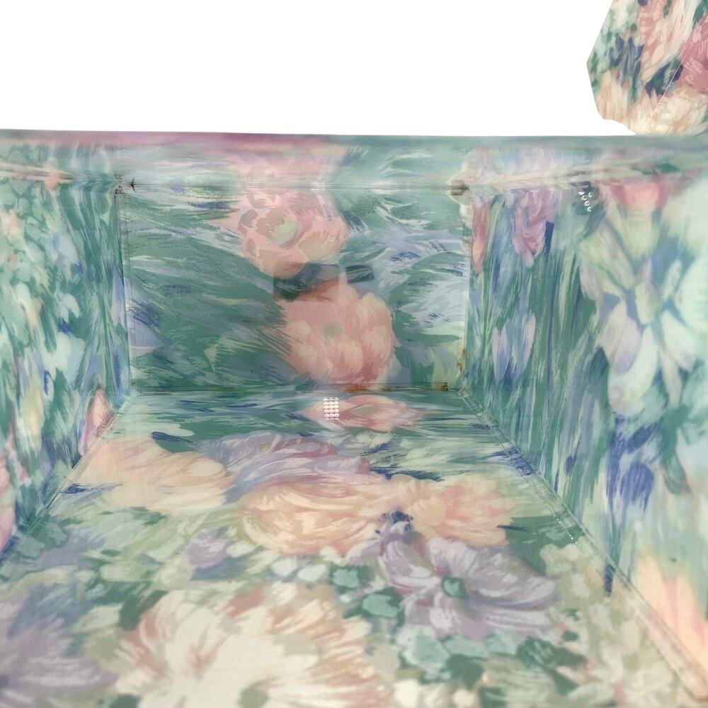Vintage Springs Caprice 4 piece floral pastel acrylic bathroom set - Picture 10 of 10